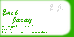 emil jaray business card
