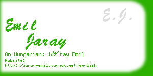 emil jaray business card